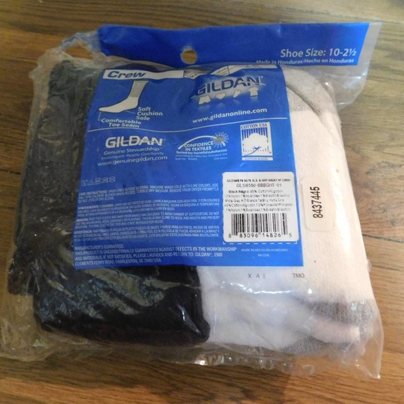 Gildan Smart Basics Boys 6 pr. Crew Socks 10-2.5 - Picture 3 of 4